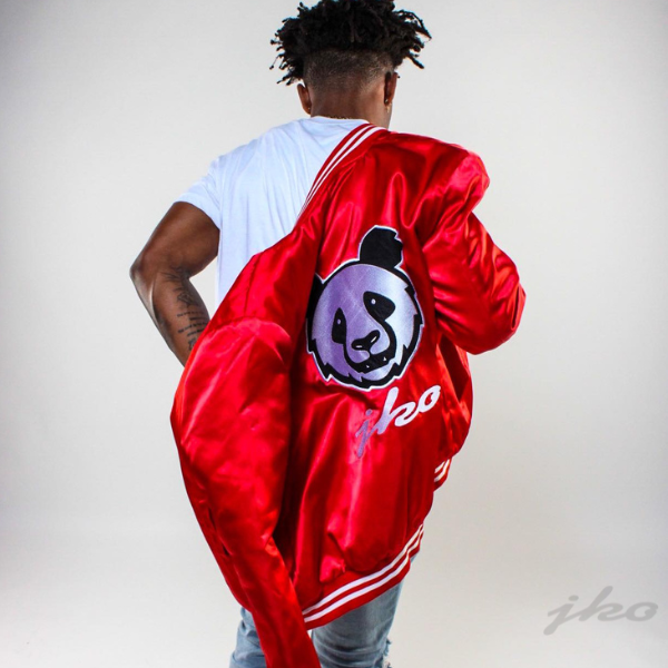 JKO Panda Satin Bomber Jacket