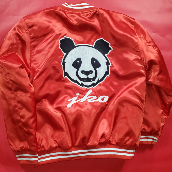 JKO Panda Satin Bomber Jacket